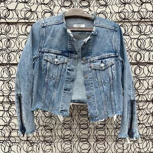 Levi’s MOTO JEAN ALTERED ZIP TRUCKER JACKET XS